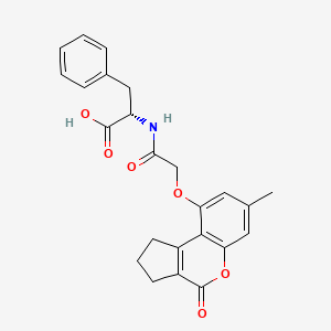 N-{[(7-methyl-4-oxo-1,2,3,4-tetrahydrocyclopenta[c]chromen-9-yl)oxy]acetyl}-L-phenylalanine