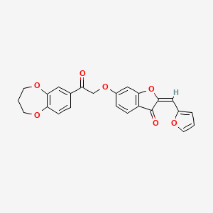 (2E)-6-[2-(3,4-dihydro-2H-1,5-benzodioxepin-7-yl)-2-oxoethoxy]-2-(furan-2-ylmethylidene)-1-benzofuran-3(2H)-one