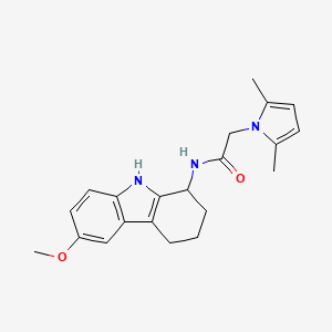 molecular formula C21H25N3O2 B11009161 2-(2,5-dimethyl-1H-pyrrol-1-yl)-N-(6-methoxy-2,3,4,9-tetrahydro-1H-carbazol-1-yl)acetamide 