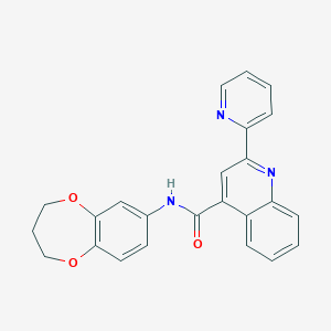 N-(3,4-dihydro-2H-1,5-benzodioxepin-7-yl)-2-(pyridin-2-yl)quinoline-4-carboxamide