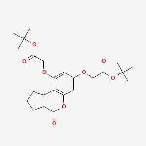 Di-tert-butyl 2,2'-[(4-oxo-1,2,3,4-tetrahydrocyclopenta[c]chromene-7,9-diyl)bis(oxy)]diacetate