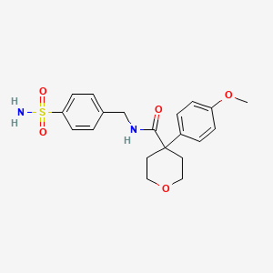 4-(4-methoxyphenyl)-N-(4-sulfamoylbenzyl)tetrahydro-2H-pyran-4-carboxamide