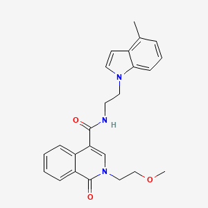 2-(2-methoxyethyl)-N-[2-(4-methyl-1H-indol-1-yl)ethyl]-1-oxo-1,2-dihydro-4-isoquinolinecarboxamide