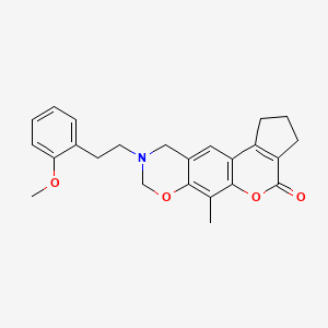 9-(2-Methoxyphenethyl)-6-methyl-2,3,9,10-tetrahydro-8H-cyclopenta[3,4]chromeno[6,7-E][1,3]oxazin-4(1H)-one