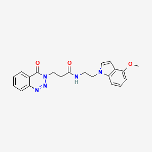 N-[2-(4-methoxy-1H-indol-1-yl)ethyl]-3-(4-oxo-1,2,3-benzotriazin-3(4H)-yl)propanamide