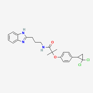 N-[3-(1H-benzimidazol-2-yl)propyl]-2-[4-(2,2-dichlorocyclopropyl)phenoxy]-2-methylpropanamide