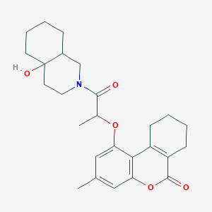 1-{[1-(4a-hydroxyoctahydroisoquinolin-2(1H)-yl)-1-oxopropan-2-yl]oxy}-3-methyl-7,8,9,10-tetrahydro-6H-benzo[c]chromen-6-one