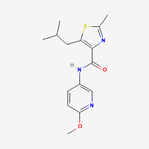 N-(6-methoxypyridin-3-yl)-2-methyl-5-(2-methylpropyl)-1,3-thiazole-4-carboxamide