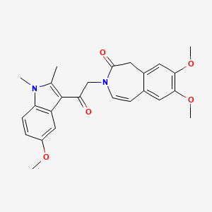 7,8-dimethoxy-3-[2-(5-methoxy-1,2-dimethyl-1H-indol-3-yl)-2-oxoethyl]-1,3-dihydro-2H-3-benzazepin-2-one