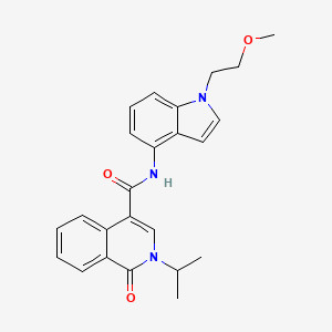 N-[1-(2-methoxyethyl)-1H-indol-4-yl]-1-oxo-2-(propan-2-yl)-1,2-dihydroisoquinoline-4-carboxamide