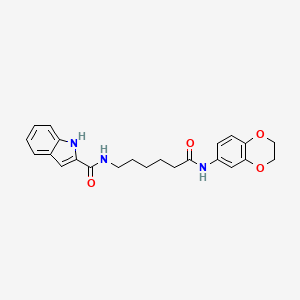 N-[6-(2,3-dihydro-1,4-benzodioxin-6-ylamino)-6-oxohexyl]-1H-indole-2-carboxamide