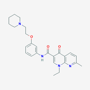 1-Ethyl-7-methyl-4-oxo-N-[3-(2-piperidinoethoxy)phenyl]-1,4-dihydro[1,8]naphthyridine-3-carboxamide