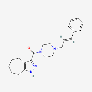 2,4,5,6,7,8-hexahydrocyclohepta[c]pyrazol-3-yl{4-[(2E)-3-phenylprop-2-en-1-yl]piperazin-1-yl}methanone