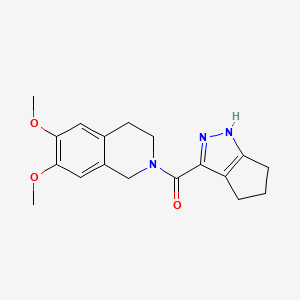 (6,7-dimethoxy-3,4-dihydroisoquinolin-2(1H)-yl)(1,4,5,6-tetrahydrocyclopenta[c]pyrazol-3-yl)methanone