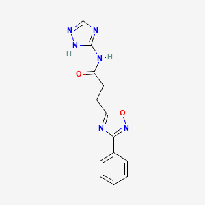 3-(3-phenyl-1,2,4-oxadiazol-5-yl)-N-(1H-1,2,4-triazol-3-yl)propanamide