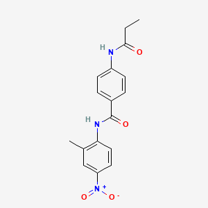 molecular formula C17H17N3O4 B11009323 N-(2-methyl-4-nitrophenyl)-4-(propanoylamino)benzamide 