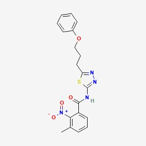 3-methyl-2-nitro-N-[5-(3-phenoxypropyl)-1,3,4-thiadiazol-2-yl]benzamide