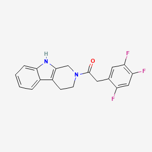 molecular formula C19H15F3N2O B11009337 1-(1,3,4,9-tetrahydro-2H-beta-carbolin-2-yl)-2-(2,4,5-trifluorophenyl)ethanone 