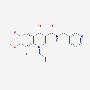 6,8-difluoro-1-(2-fluoroethyl)-7-methoxy-4-oxo-N-(pyridin-3-ylmethyl)-1,4-dihydroquinoline-3-carboxamide