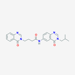 molecular formula C24H25N5O3 B11009345 N-[3-(2-methylpropyl)-4-oxo-3,4-dihydroquinazolin-6-yl]-4-(4-oxoquinazolin-3(4H)-yl)butanamide 