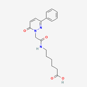 molecular formula C18H21N3O4 B11009347 6-{[(6-oxo-3-phenylpyridazin-1(6H)-yl)acetyl]amino}hexanoic acid 