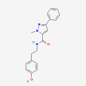 N-[2-(4-hydroxyphenyl)ethyl]-1-methyl-3-phenyl-1H-pyrazole-5-carboxamide