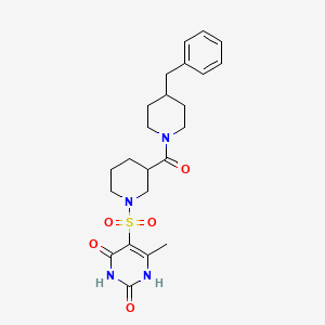 (4-Benzylpiperidin-1-yl){1-[(2,4-dihydroxy-6-methylpyrimidin-5-yl)sulfonyl]piperidin-3-yl}methanone