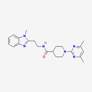 1-(4,6-dimethylpyrimidin-2-yl)-N-[2-(1-methyl-1H-benzimidazol-2-yl)ethyl]piperidine-4-carboxamide