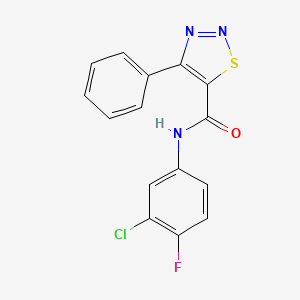 N-(3-chloro-4-fluorophenyl)-4-phenyl-1,2,3-thiadiazole-5-carboxamide