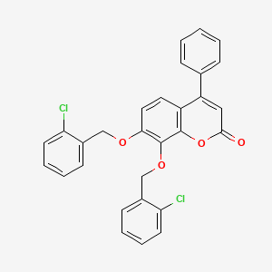 molecular formula C29H20Cl2O4 B11009392 7,8-bis[(2-chlorobenzyl)oxy]-4-phenyl-2H-chromen-2-one 