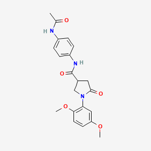 N-[4-(acetylamino)phenyl]-1-(2,5-dimethoxyphenyl)-5-oxopyrrolidine-3-carboxamide