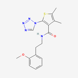 molecular formula C17H19N5O2S B11009412 N-[2-(2-methoxyphenyl)ethyl]-4,5-dimethyl-2-(1H-tetrazol-1-yl)thiophene-3-carboxamide 