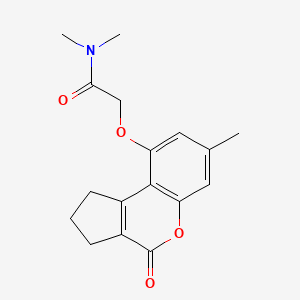 N,N-dimethyl-2-[(7-methyl-4-oxo-1,2,3,4-tetrahydrocyclopenta[c]chromen-9-yl)oxy]acetamide