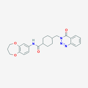 trans-N-(3,4-dihydro-2H-1,5-benzodioxepin-7-yl)-4-[(4-oxo-1,2,3-benzotriazin-3(4H)-yl)methyl]cyclohexanecarboxamide