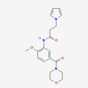 N-[2-methoxy-5-(morpholin-4-ylcarbonyl)phenyl]-3-(1H-pyrrol-1-yl)propanamide