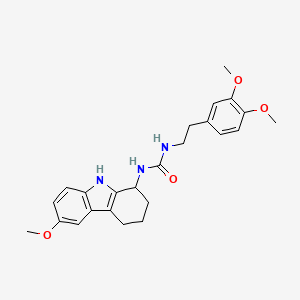 molecular formula C24H29N3O4 B11009442 N-(3,4-Dimethoxyphenethyl)-N'-(6-methoxy-2,3,4,9-tetrahydro-1H-carbazol-1-YL)urea 