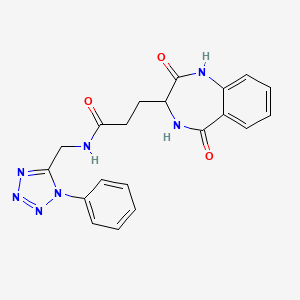 3-(2,5-dioxo-2,3,4,5-tetrahydro-1H-1,4-benzodiazepin-3-yl)-N-[(1-phenyl-1H-tetrazol-5-yl)methyl]propanamide