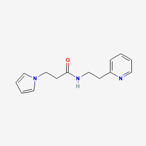 N-[2-(pyridin-2-yl)ethyl]-3-(1H-pyrrol-1-yl)propanamide