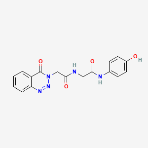 N-(4-hydroxyphenyl)-N~2~-[(4-oxo-1,2,3-benzotriazin-3(4H)-yl)acetyl]glycinamide