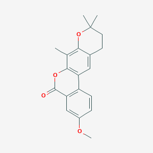 3-methoxy-7,9,9-trimethyl-10,11-dihydro-5H,9H-benzo[c]pyrano[3,2-g]chromen-5-one