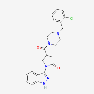 4-{[4-(2-chlorobenzyl)piperazin-1-yl]carbonyl}-1-(1H-indazol-3-yl)pyrrolidin-2-one