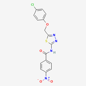 N-{5-[(4-chlorophenoxy)methyl]-1,3,4-thiadiazol-2-yl}-4-nitrobenzamide