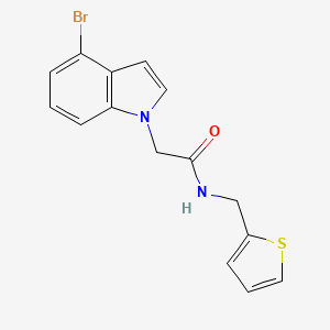 molecular formula C15H13BrN2OS B11009526 2-(4-bromo-1H-indol-1-yl)-N-(thiophen-2-ylmethyl)acetamide 