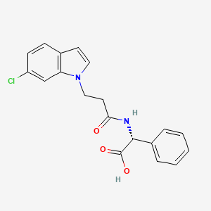 (2R)-{[3-(6-chloro-1H-indol-1-yl)propanoyl]amino}(phenyl)ethanoic acid