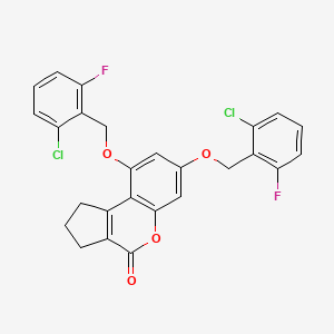 7,9-Bis((2-chloro-6-fluorobenzyl)oxy)-2,3-dihydrocyclopenta(C)chromen-4(1H)-one