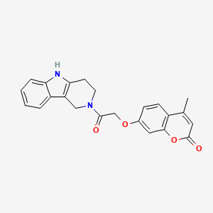 4-methyl-7-(2-oxo-2-{1H,2H,3H,4H,5H-pyrido[4,3-b]indol-2-yl}ethoxy)-2H-chromen-2-one