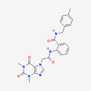 2-{[(1,3-dimethyl-2,6-dioxo-1,2,3,6-tetrahydro-7H-purin-7-yl)acetyl]amino}-N-(4-methylbenzyl)benzamide