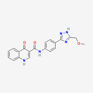 4-hydroxy-N-{4-[5-(methoxymethyl)-1H-1,2,4-triazol-3-yl]phenyl}quinoline-3-carboxamide