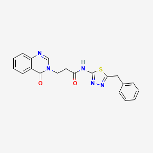 N-[(2Z)-5-benzyl-1,3,4-thiadiazol-2(3H)-ylidene]-3-(4-oxoquinazolin-3(4H)-yl)propanamide