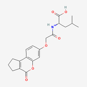 N-{[(4-oxo-1,2,3,4-tetrahydrocyclopenta[c]chromen-7-yl)oxy]acetyl}-L-leucine